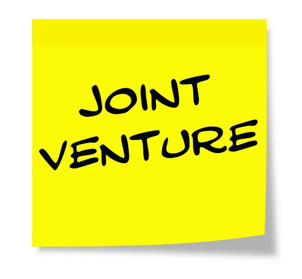 Joint Venture Sticky Note — Stock Photo, Image