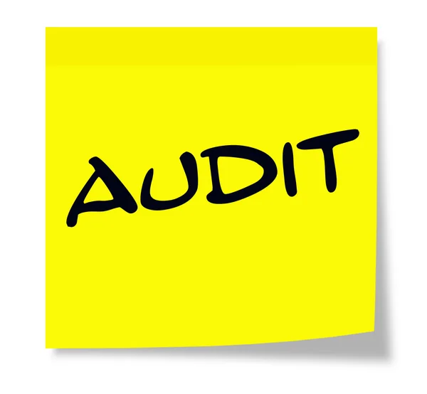 Audit Sticky Note — Stock Photo, Image