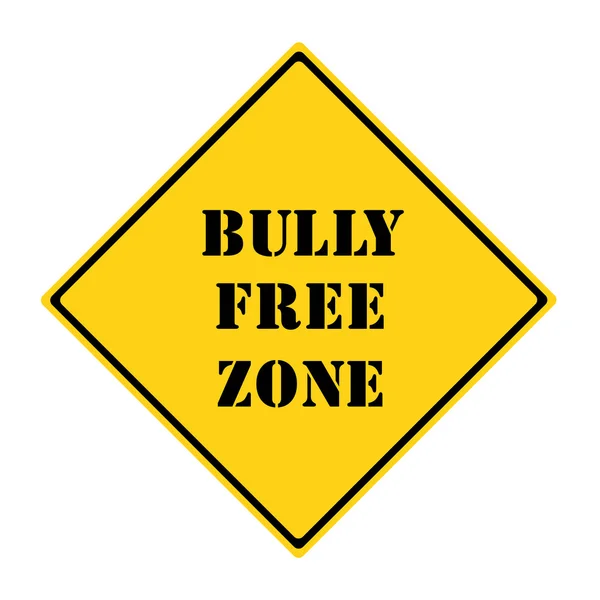 Bully signo adelante zona libre — Foto de Stock