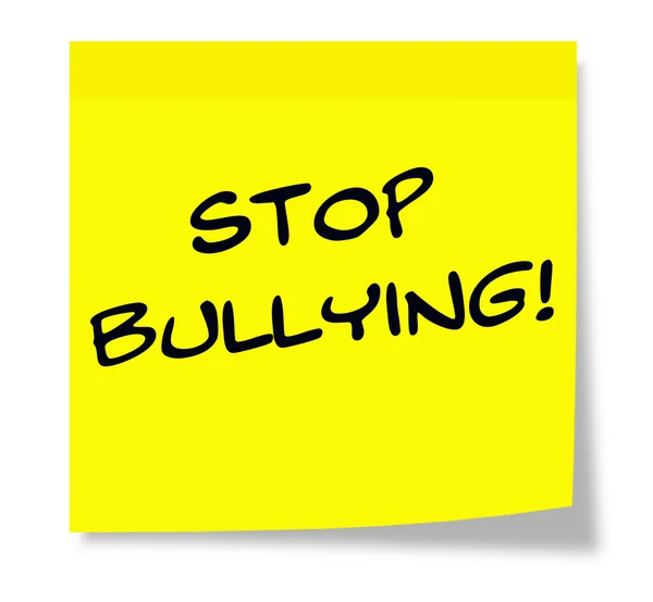 Pare de bullying nota pegajosa — Fotografia de Stock