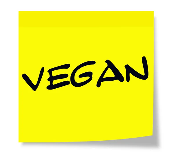 Vegan Sticky Note — Stock Photo, Image