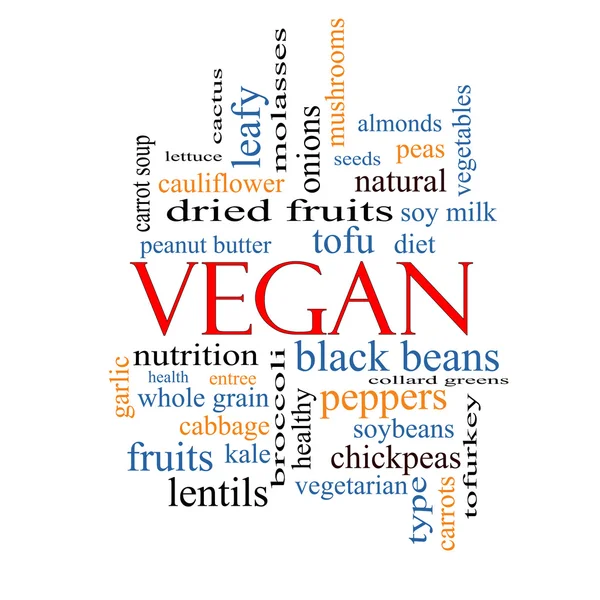 Vegan Word Cloud Concept — Stock Photo, Image