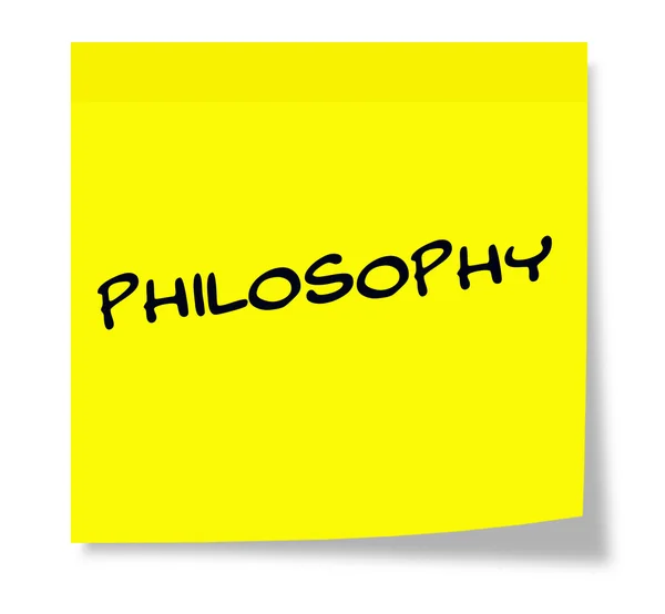 Nota pegajosa da filosofia — Fotografia de Stock