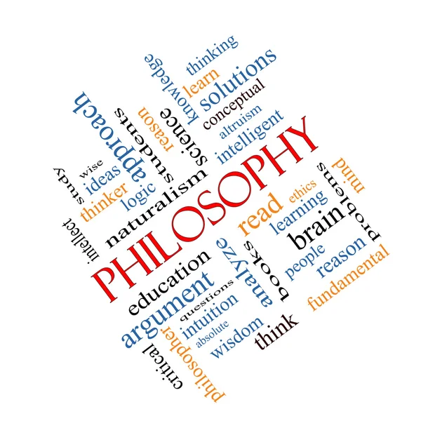 Philosophy Word Cloud Concept Angled — Stock Photo, Image