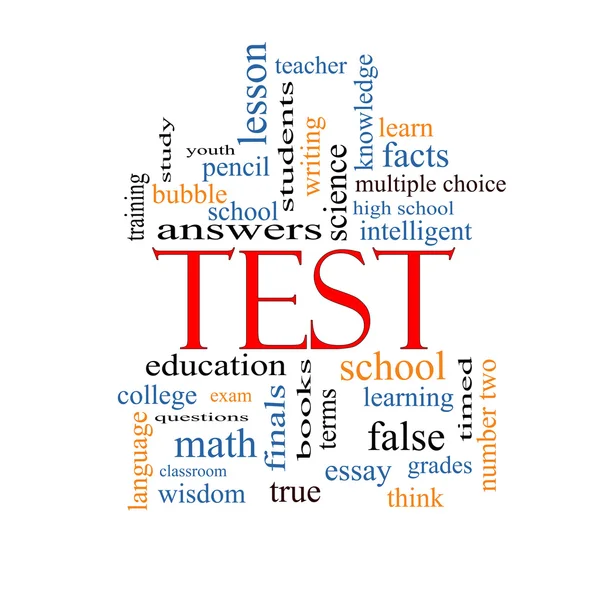 Test Word Cloud Concept — Stock Photo, Image