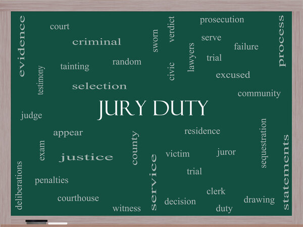 Концепция облака присяжных на доске
