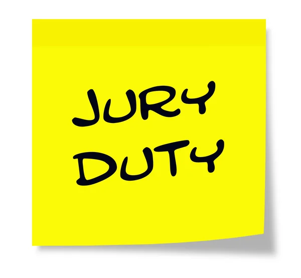 Jury plicht kleverige nota — Stockfoto