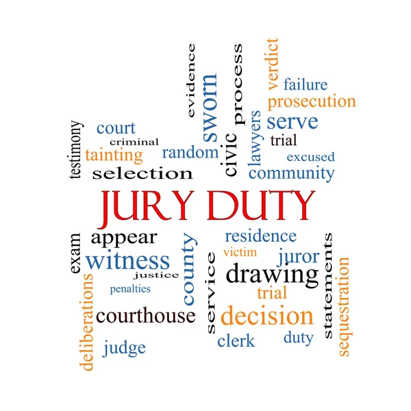 Jury Duty Word Cloud Concept — Stock Photo, Image