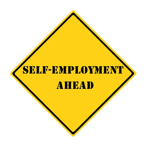 Self-Employment Ahead Sign — Stock Photo, Image