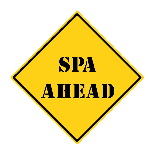 Spa Ahead Sign — Stock Photo, Image