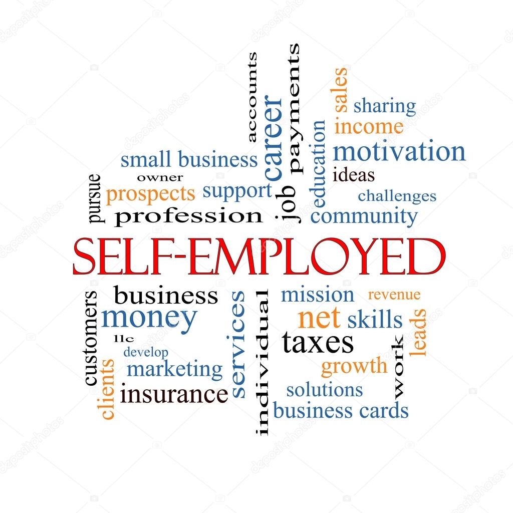 Self-Employed Word Cloud Concept