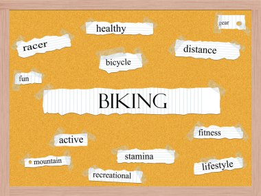 bisikleti corkboard kelime kavram