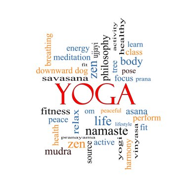 Yoga kelime bulutu kavramı