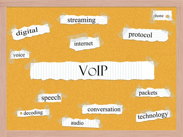 VOIP Corkboard Word — стоковое фото