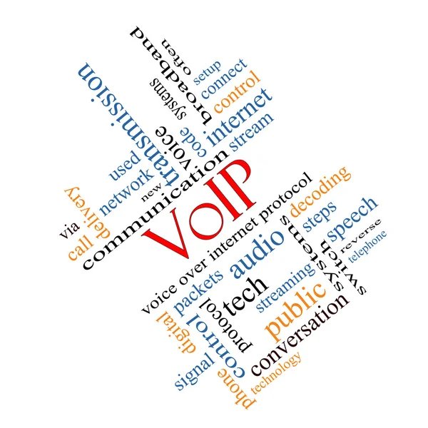 VOIP Word Cloud Concept Angled — Stock Photo, Image