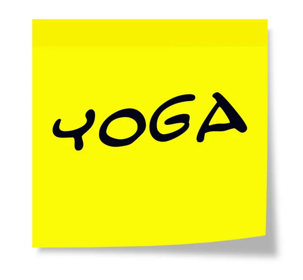 Yoga Sticky Note — Stock Photo, Image