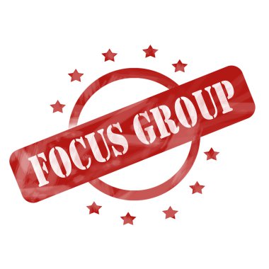 kırmızı odak grup damga tasarım daire ve yıldız yıpranmış