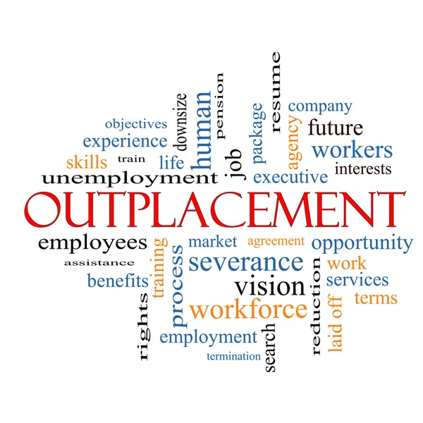 Concetto di outplacement Word Cloud — Foto Stock