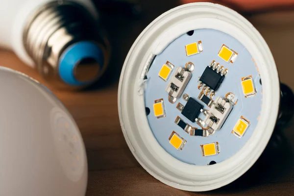 Internal Circuit Modern Led Light Bulb — Stock Photo, Image