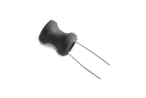 Inductor Electronic Component White Background — Fotografia de Stock