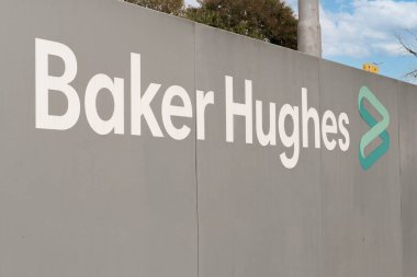 Sahip, İtalya - 4 Haziran 2022 - Amerikan petrol hizmetleri şirketi Baker Hughes 'un imzası.