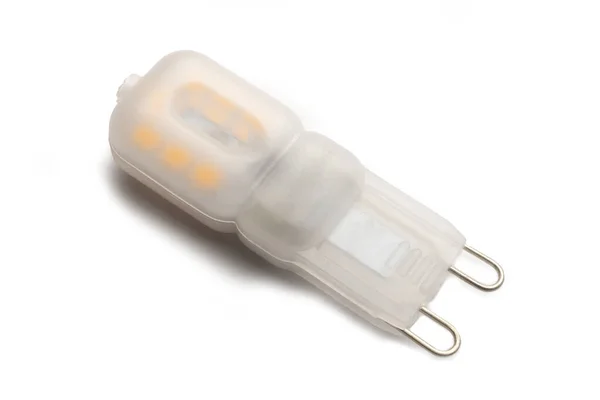 Mini Led Bulb Connector White Background — Stock fotografie