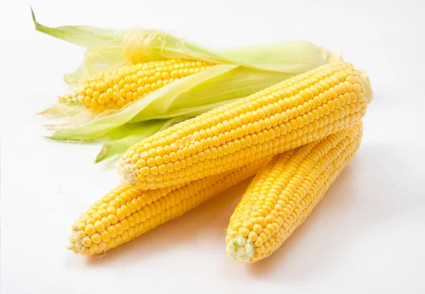 An ear of corn isolated on a white background