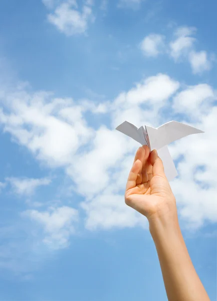 Paper airplane — Stock Photo, Image