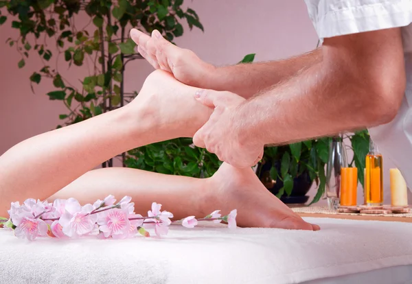 Female foot massage — Stock Photo, Image