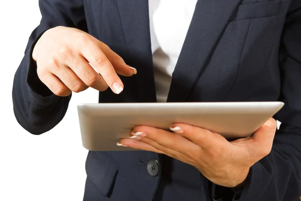 Woman working on a PC — Stock Photo, Image