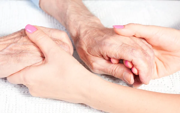 Care is at home of elderly — Stock Photo, Image