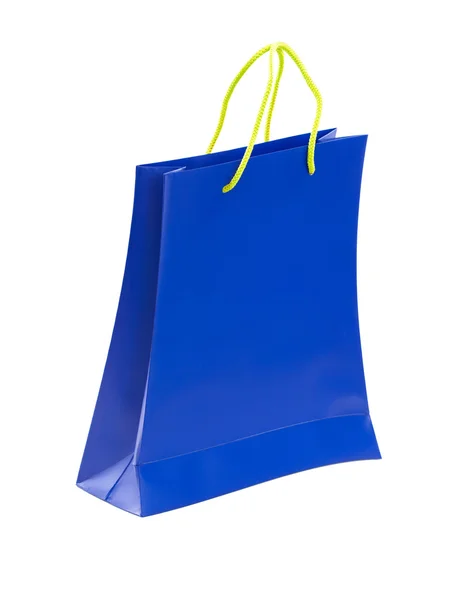 Mavi kağıt çanta — Stok fotoğraf