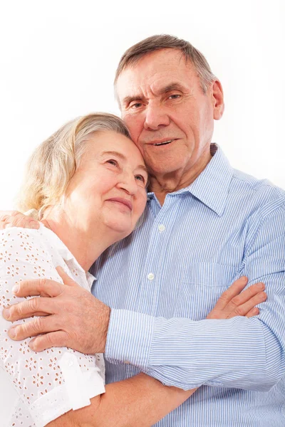 Retrato de pareja de ancianos sonrientes — Foto de Stock