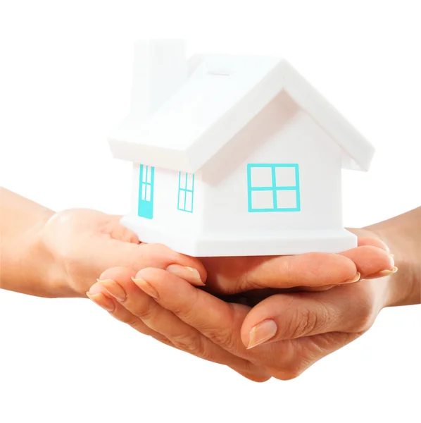 The house in human hands — Stock Photo, Image