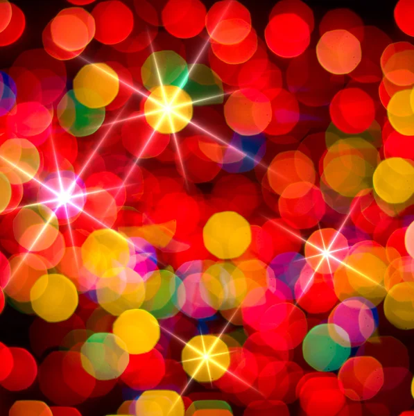 Multi-gekleurde gloeiende achtergrond. Kerstkaart多色发光的背景。圣诞贺卡. — 图库照片#