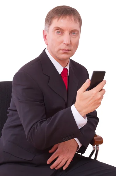 Homme d'affaires parlant au téléphone — Photo