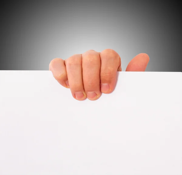 Hand, paper, advertising — Stock Photo, Image