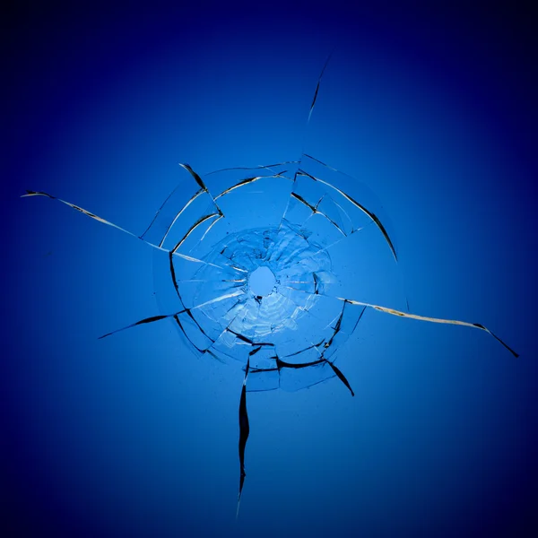 Crack on the glass — Stock Photo, Image