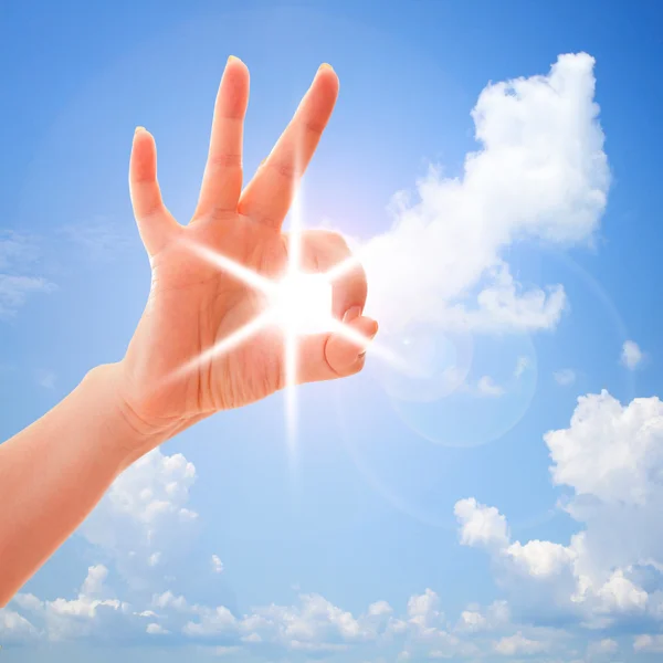 Closeup of man's hand gesturing — Stock Photo, Image