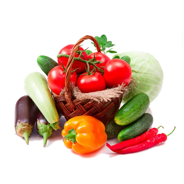 Vegetables isolated on white — Stock Photo, Image