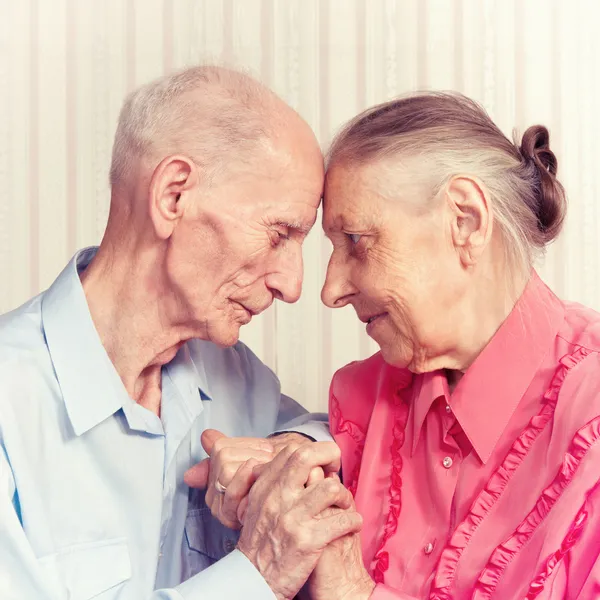 Senior Man, Mulher com o seu em casa . — Fotografia de Stock