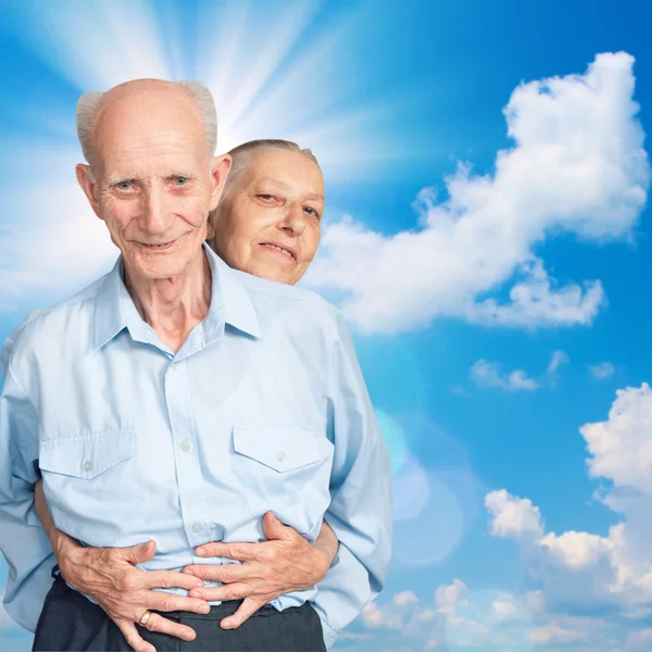 Old people holding hands. Closeup. — Stock Photo, Image