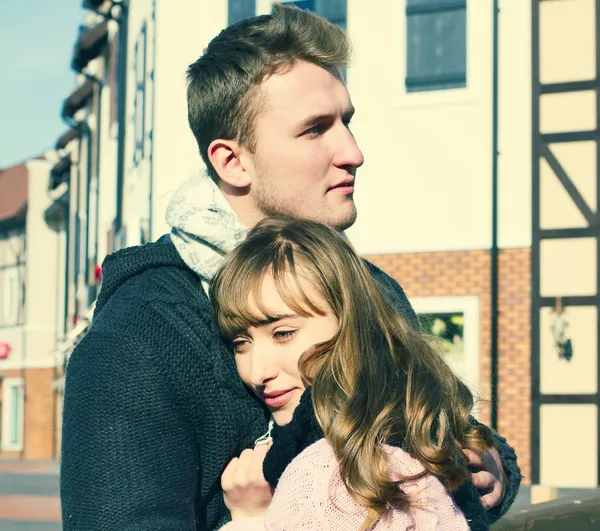 Beautiful Young Couple in Love on nature. — Stock Photo, Image