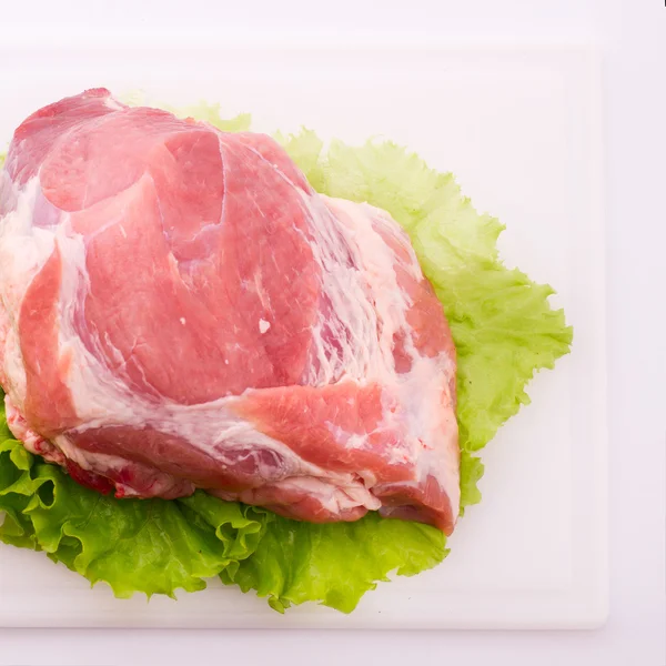 Sliced ​​pieces of raw Meat for barbecue — Stock Photo, Image