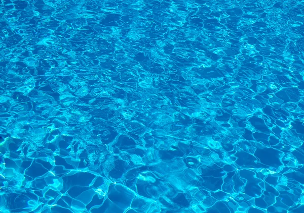 Blue swimming pool rippled water detail — Stock Photo, Image