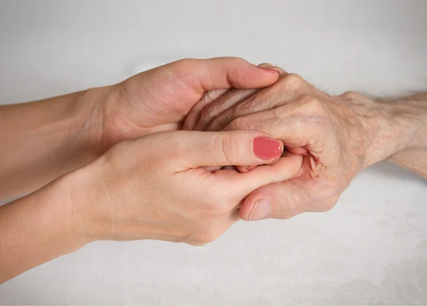 Care is at home of elderly — Stock Photo, Image