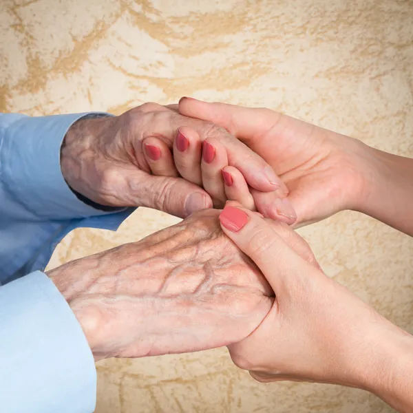 Care is at home of elderly — Stock Photo, Image