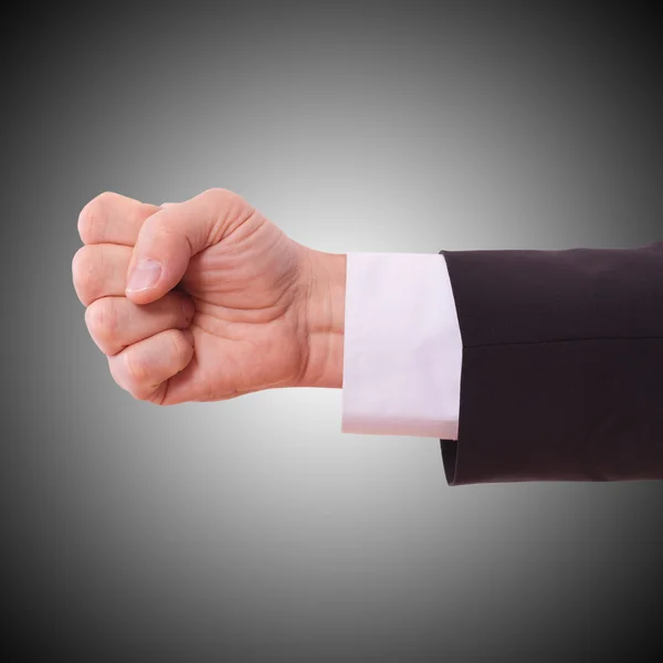 Man's hand clenched into fist. Keep fist — Stock Photo, Image
