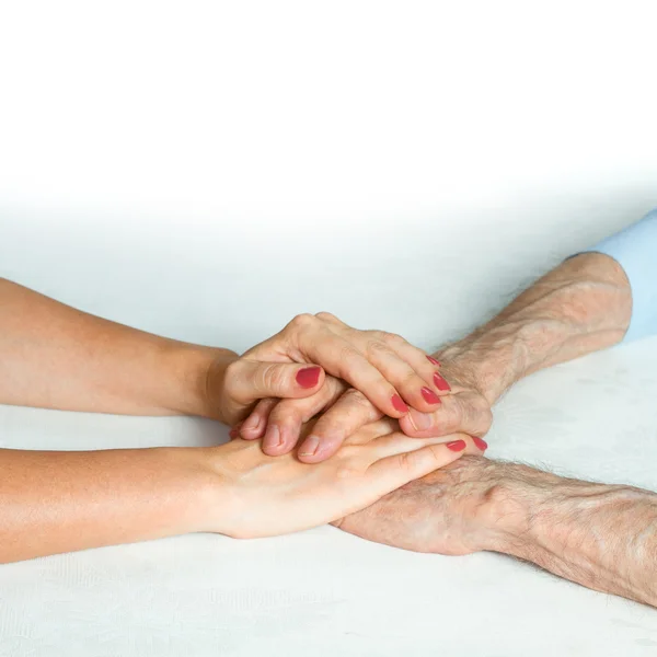 Care is at home of elderly — Stock Photo, Image