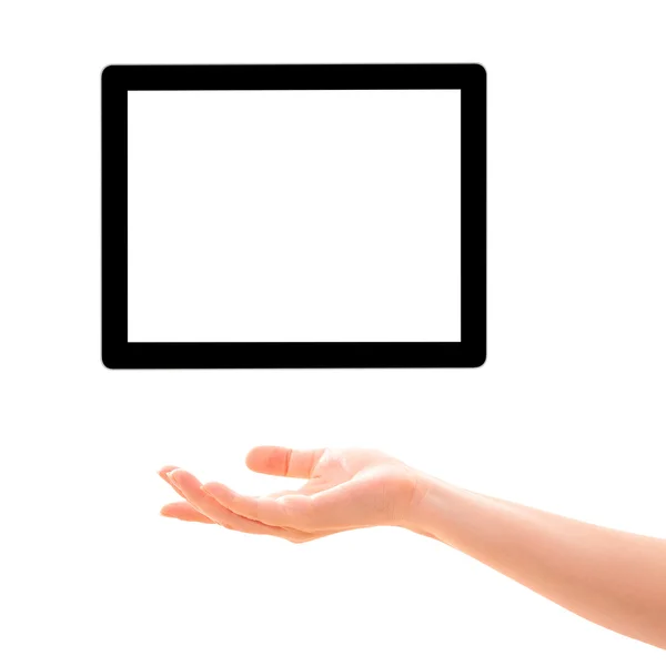 Hand and screen. Isolated — Stock Photo, Image